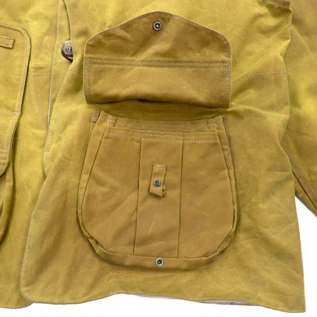 FILSON USA Made TIN CLOTH FIELD HUNTING COAT Hunting Jacket 2XL Beige Oiled Cotton Tin Cloth Field Coat 11010088