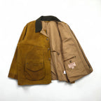 FILSON USA Made TIN CLOTH FIELD HUNTING COAT Hunting Jacket 2XL Beige Oiled Cotton Tin Cloth Field Coat 11010088