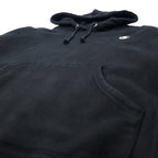 Champion リバースウィーブ プルオーバーパーカー XL ブラック コットン 裏起毛 青単タグ 復刻 ホンジュラス製