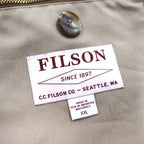 FILSON USA Made TIN CLOTH FIELD HUNTING COAT Hunting Jacket 2XL Beige Oiled Cotton Tin Cloth Field Coat 11010088