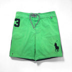 Polo by Ralph Lauren 90s Amphibious Big Pony Embroidered Swim Shorts, Medium, Green, Cotton, Nylon