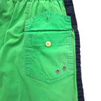 Polo by Ralph Lauren 90s Amphibious Big Pony Embroidered Swim Shorts, Medium, Green, Cotton, Nylon