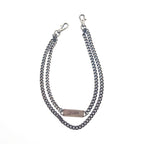 Jean Paul Gaultier Stencil Logo Plate Multi Chain Strap Wallet Chain Silver Archive