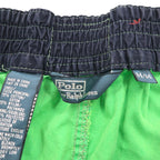 Polo by Ralph Lauren 90s Amphibious Big Pony Embroidered Swim Shorts, Medium, Green, Cotton, Nylon