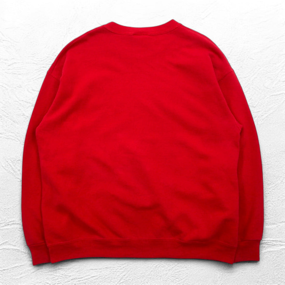 Lee 90s USA made FAIRVIEW print sweatshirt L Red cotton fleece lining arch logo