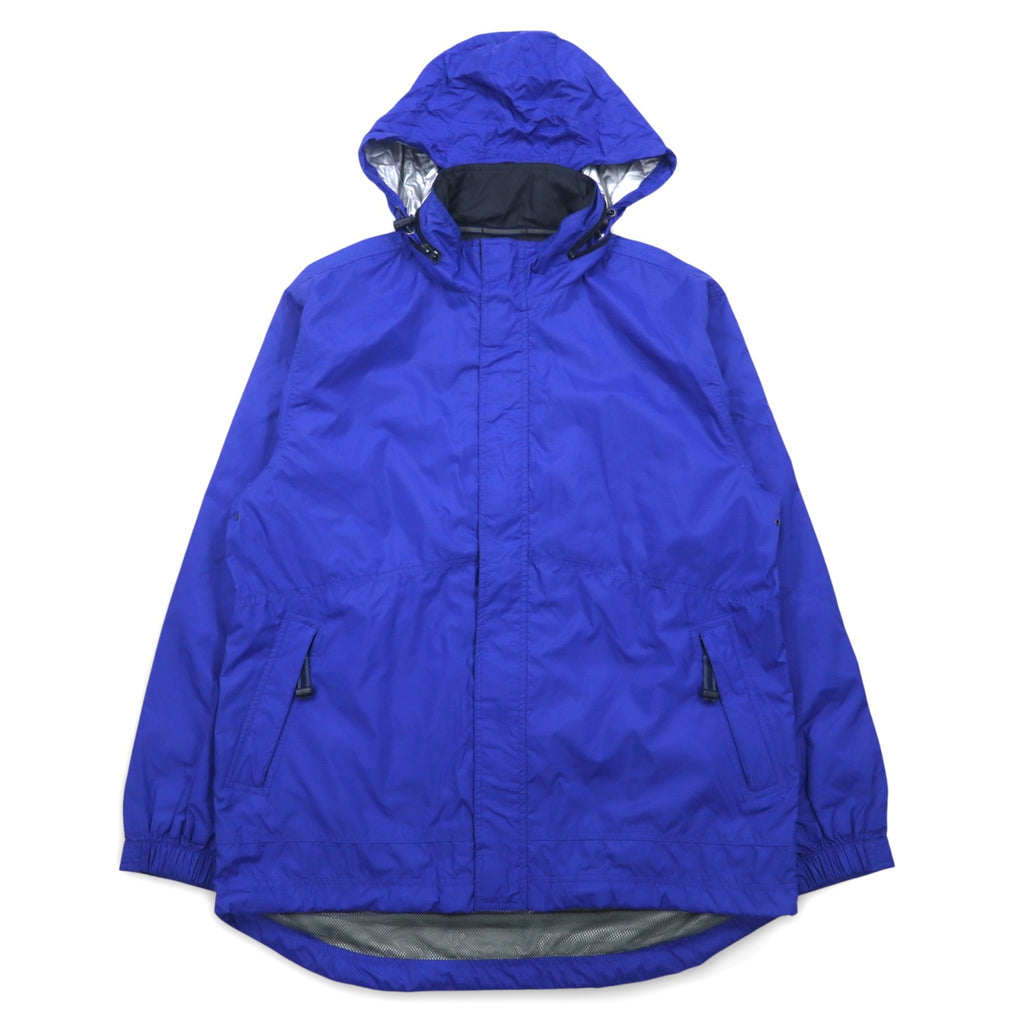 GAP 00s Old Gap Ripstop Shell Jacket L Blue Polyester Waterproof Retractable Hood