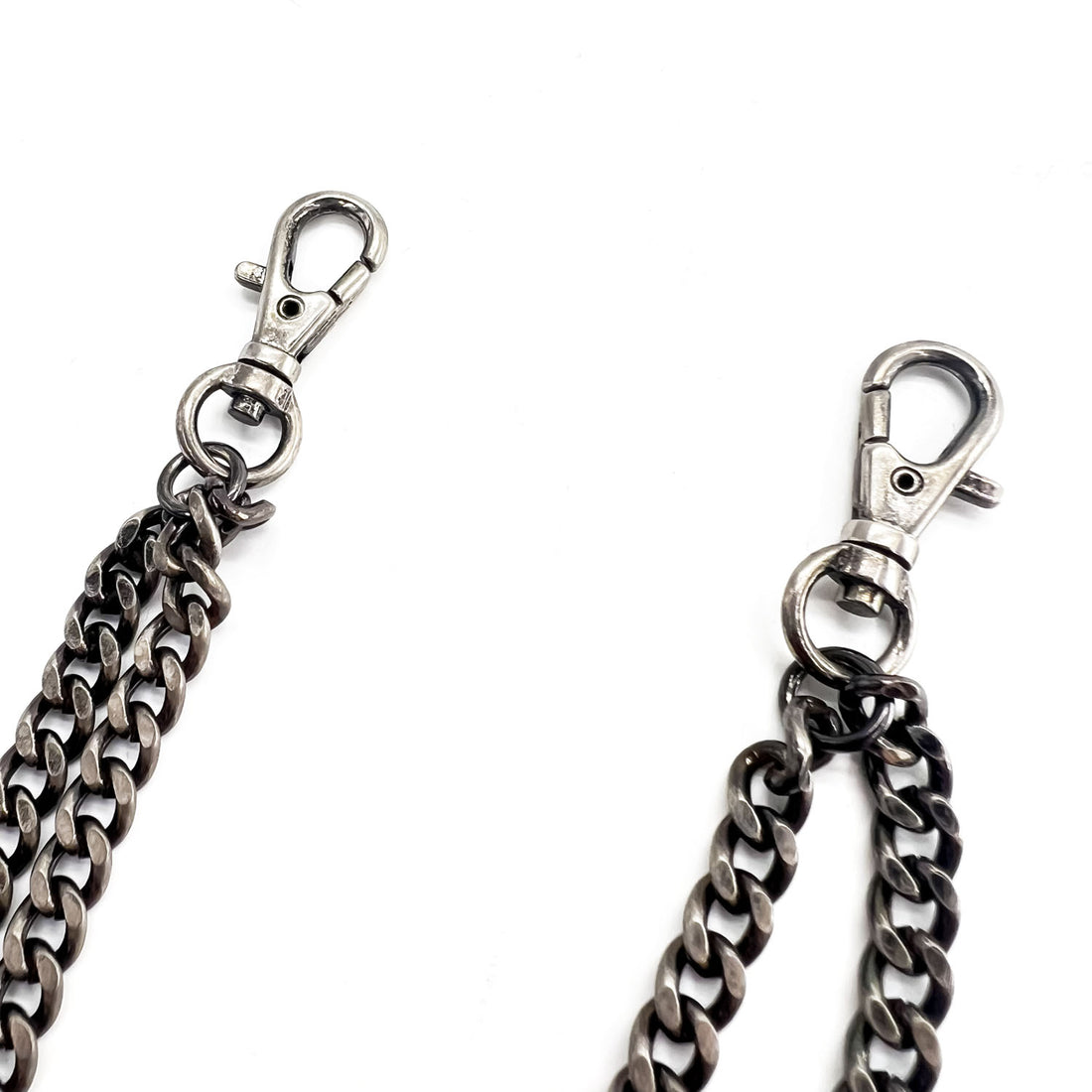 Jean Paul Gaultier Stencil Logo Plate Multi Chain Strap Wallet Chain Silver Archive