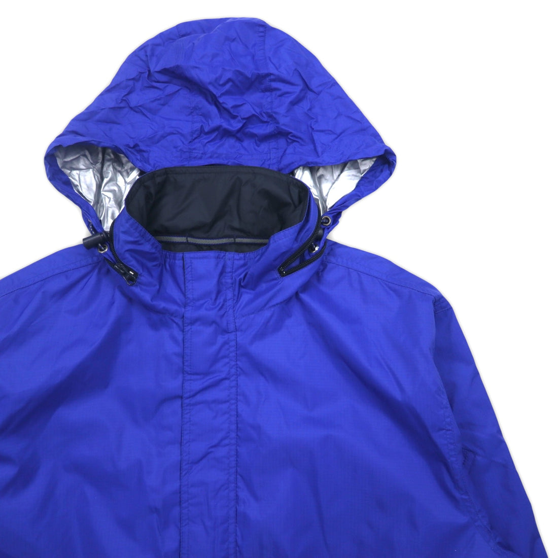 GAP 00s Old Gap Ripstop Shell Jacket L Blue Polyester Waterproof Retractable Hood
