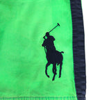 Polo by Ralph Lauren 90s Amphibious Big Pony Embroidered Swim Shorts, Medium, Green, Cotton, Nylon