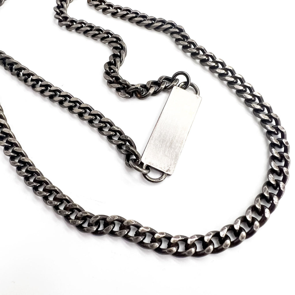 Jean Paul Gaultier Stencil Logo Plate Multi Chain Strap Wallet Chain Silver Archive