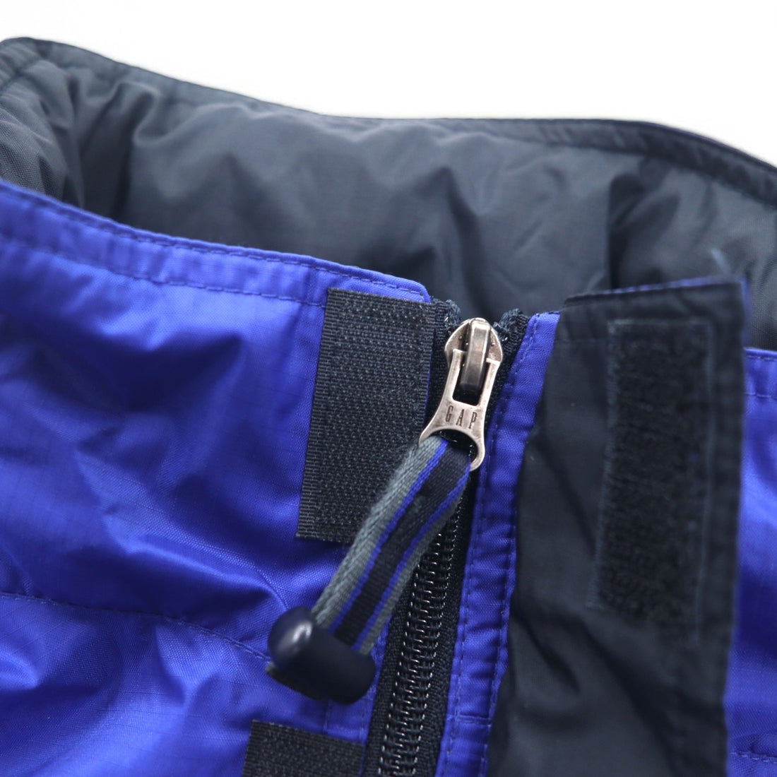 GAP 00s Old Gap Ripstop Shell Jacket L Blue Polyester Waterproof Retractable Hood