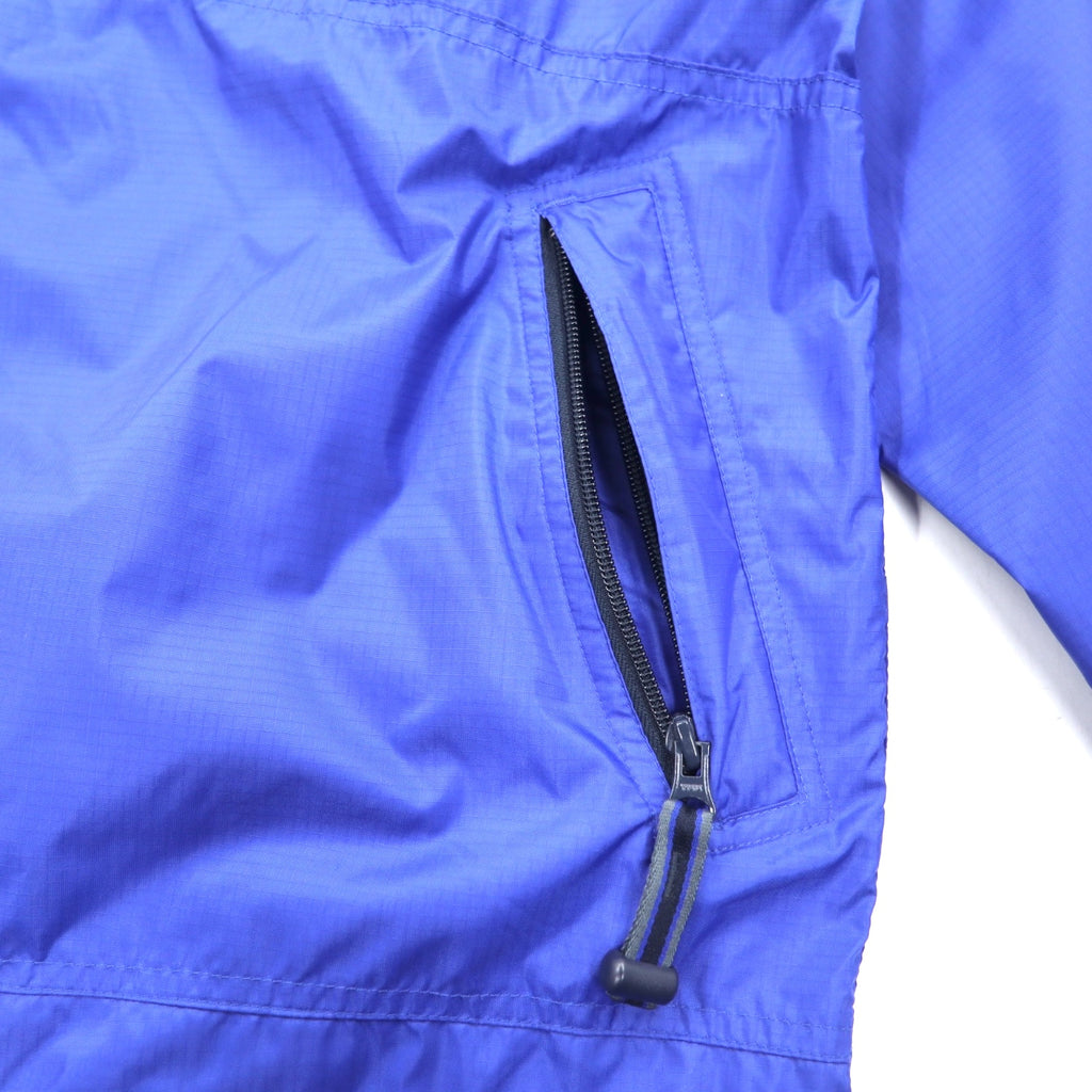 GAP 00s Old Gap Ripstop Shell Jacket L Blue Polyester Waterproof Retractable Hood