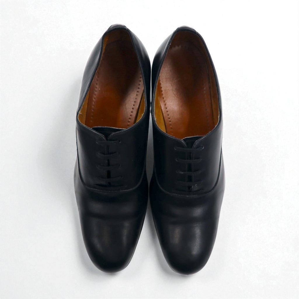 Calzaturificio Di Varese Italian Oxford Dress Shoes 26cm Black Leather