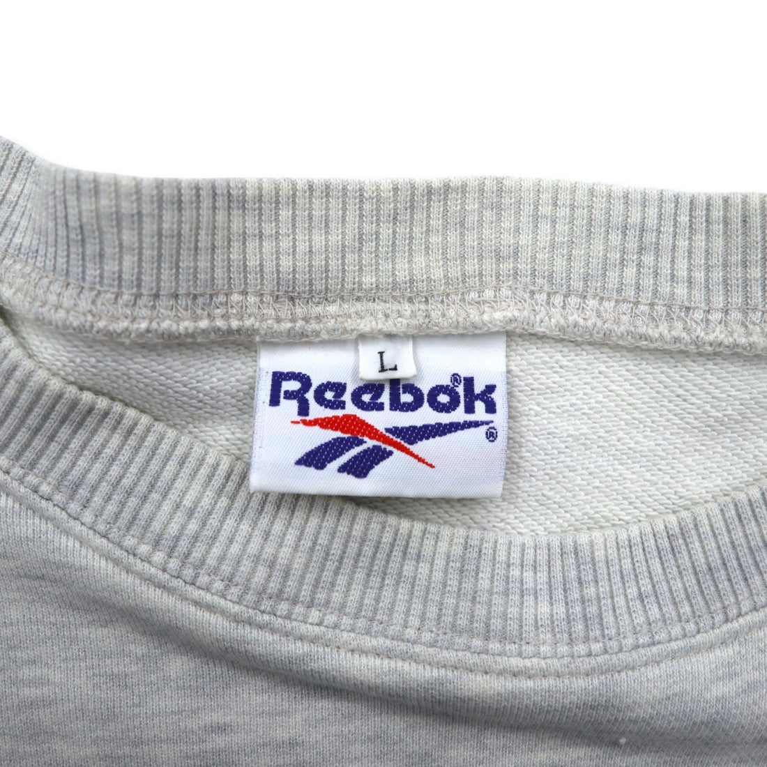 Reebok 90s Vector Logo Print Sweatshirt, Large, Grey, Cotton