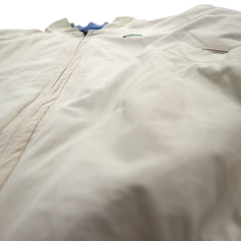 LACOSTE 80s Reversible Swing Top Harrington Jacket XL Navy Beige Check One Point Logo