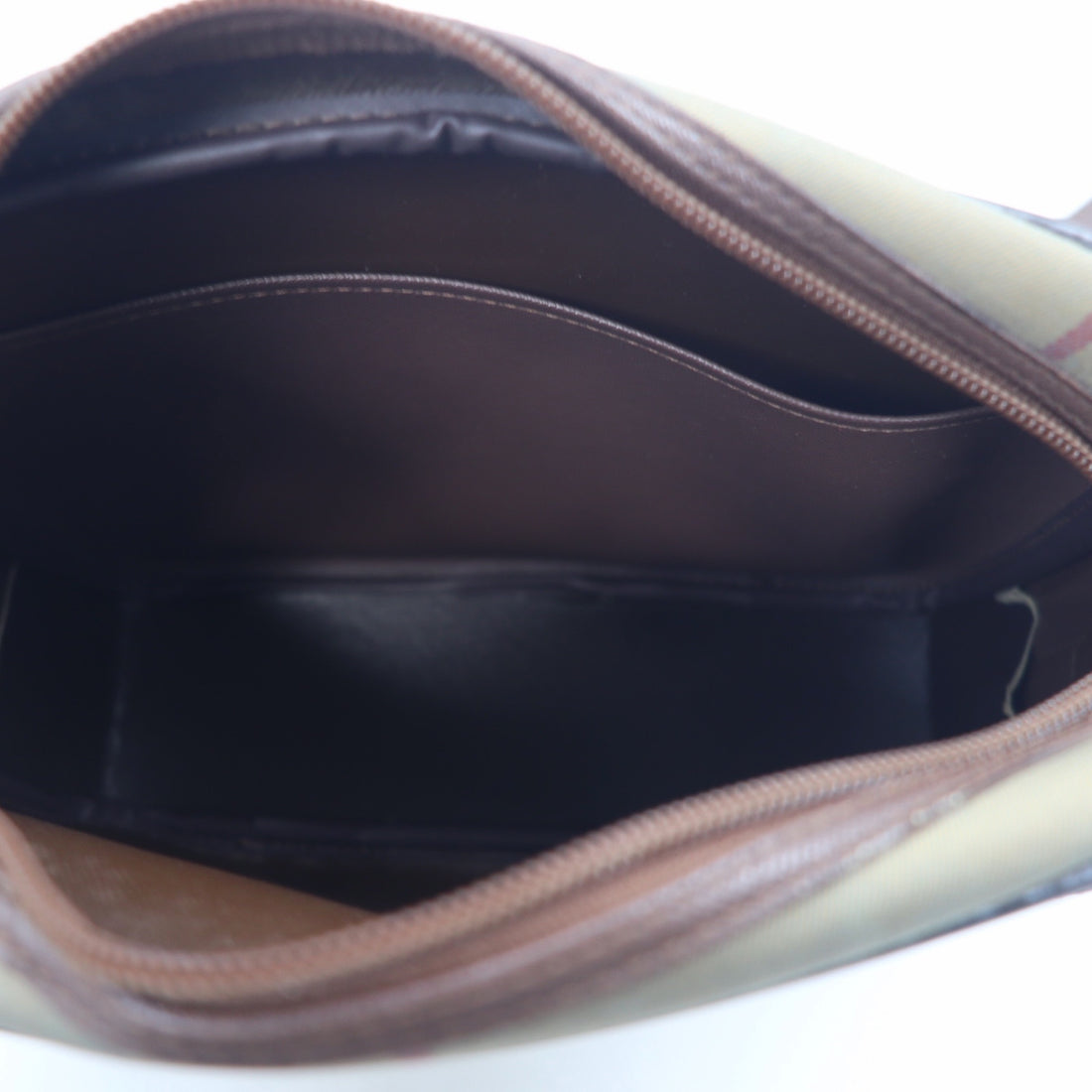 Burberrys オールド ウィンドウペン チェック カメラバッグ ショルダーバッグ ベージュ 玉虫 ナイロン キャンバス レザー