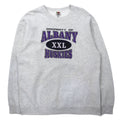 日本然リトテ-古着オンライン-FRUIT OF THE LOOM 00年代 カレッジ プリント スウェット XL グレー コットン ALBANY HUSKIES 3段プリント メキシコ製-FRUIT OF THE LOOM 00's College Print Sweatshirt XL Gray Cotton ALBANY HUSKIES 3 Tier Print Mexico Made