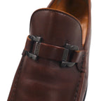 Salvatore Ferragamo Gancini Horsebit Loafers, Size 26cm, Leather and Metal, UR37761, Made in Italy