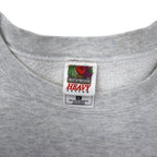 FRUIT OF THE LOOM 00s College Print Sweatshirt, XL, Grey, Cotton, ALBANY HUSKIES 3-Layer Print, Made in Mexico