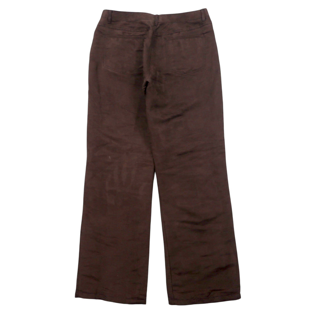 90s CONTEMPORAINE Faux Suede Slacks, XL, Brown, Polyester