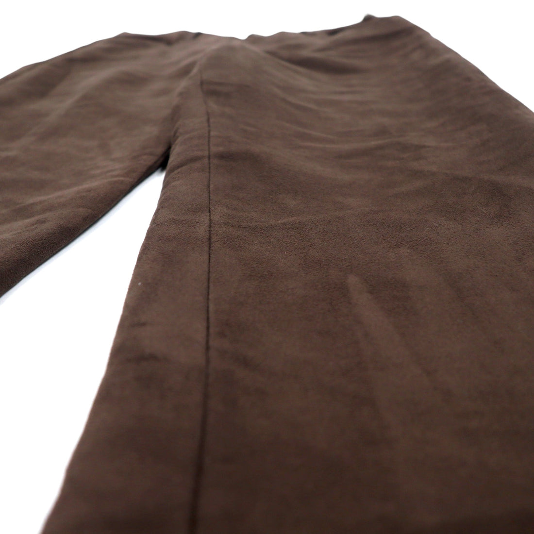 90s CONTEMPORAINE Faux Suede Slacks, XL, Brown, Polyester