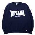 日本然リトテ-古着オンライン-RUSSEL ATHLETIC 00年代 カレッジ プリント スウェット L ネイビー コットン NEVADA エルサルバドル製-RUSSEL ATHLETIC 00's College Print Sweatshirt L Navy Cotton NEVADA El Salvador Made