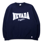 日本然リトテ-古着オンライン-RUSSEL ATHLETIC 00年代 カレッジ プリント スウェット L ネイビー コットン NEVADA エルサルバドル製-RUSSEL ATHLETIC 00's College Print Sweatshirt L Navy Cotton NEVADA El Salvador Made