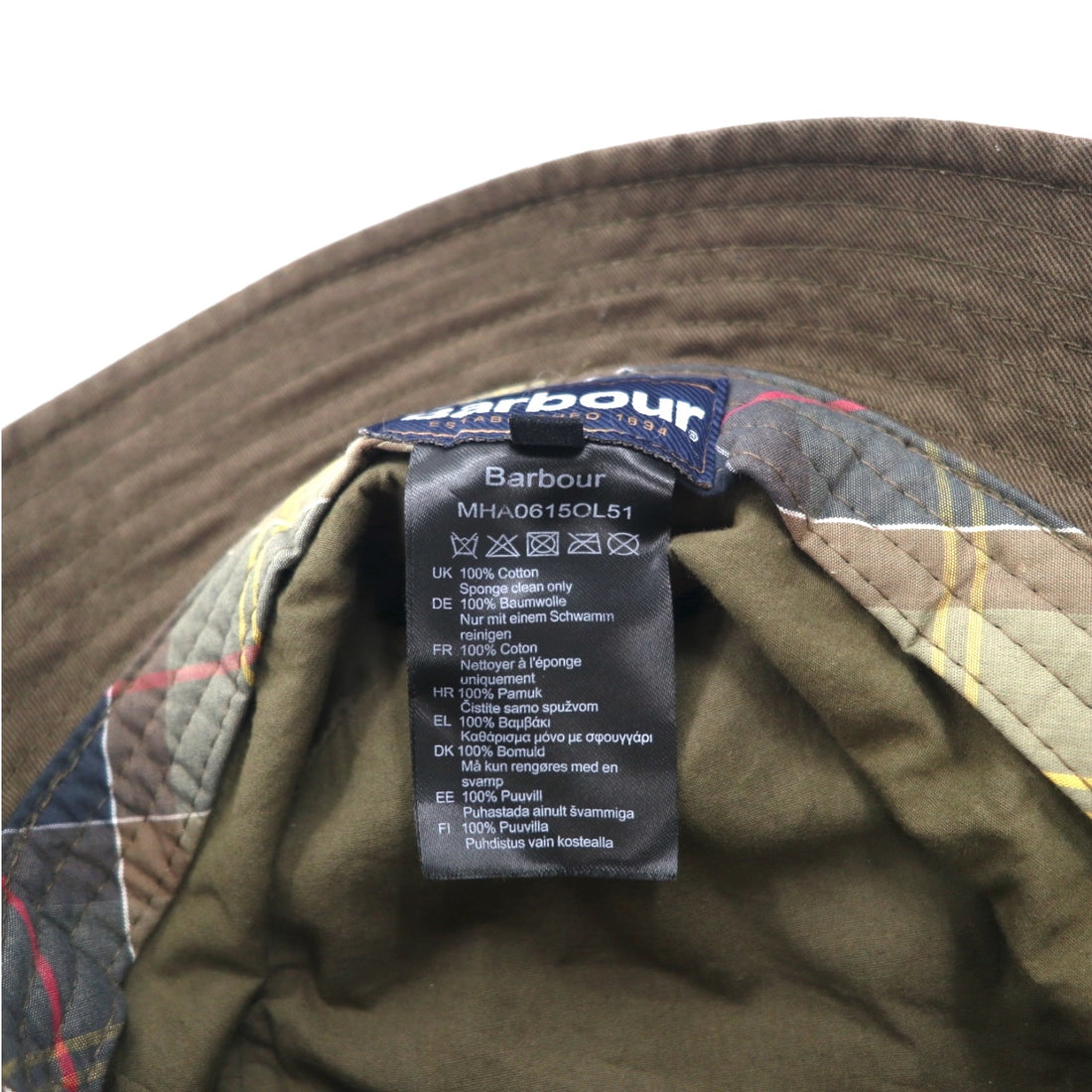Barbour Bush Hat Bucket Hat M Khaki Cotton MHA0615OL51
