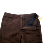 90s CONTEMPORAINE Faux Suede Slacks, XL, Brown, Polyester
