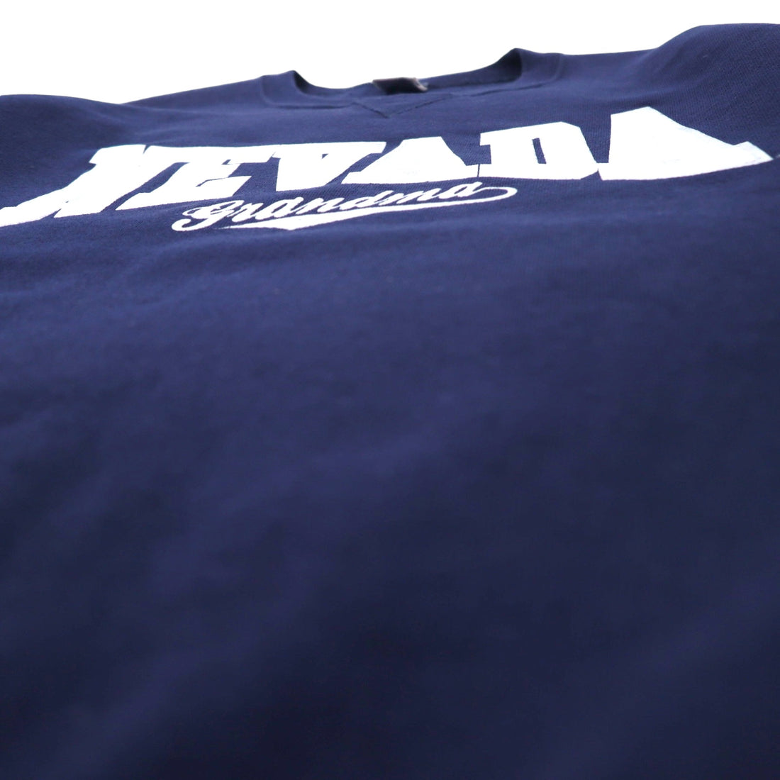 RUSSEL ATHLETIC 00s College Print Sweatshirt L Navy Cotton NEVADA Made in El Salvador