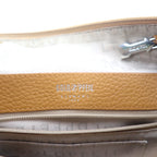 GOLD PFEIL Leather Shoulder Bag Brown Grained Leather