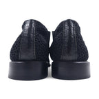 COMME des GARCONS Flower Lace Ankle Boots Short Boots Side Gore 23cm Black Leather Made in Japan