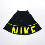 NIKE Mesh Skirt M Black Yellow Logo Print AS W NSW SKIRT MESH CU4031-017