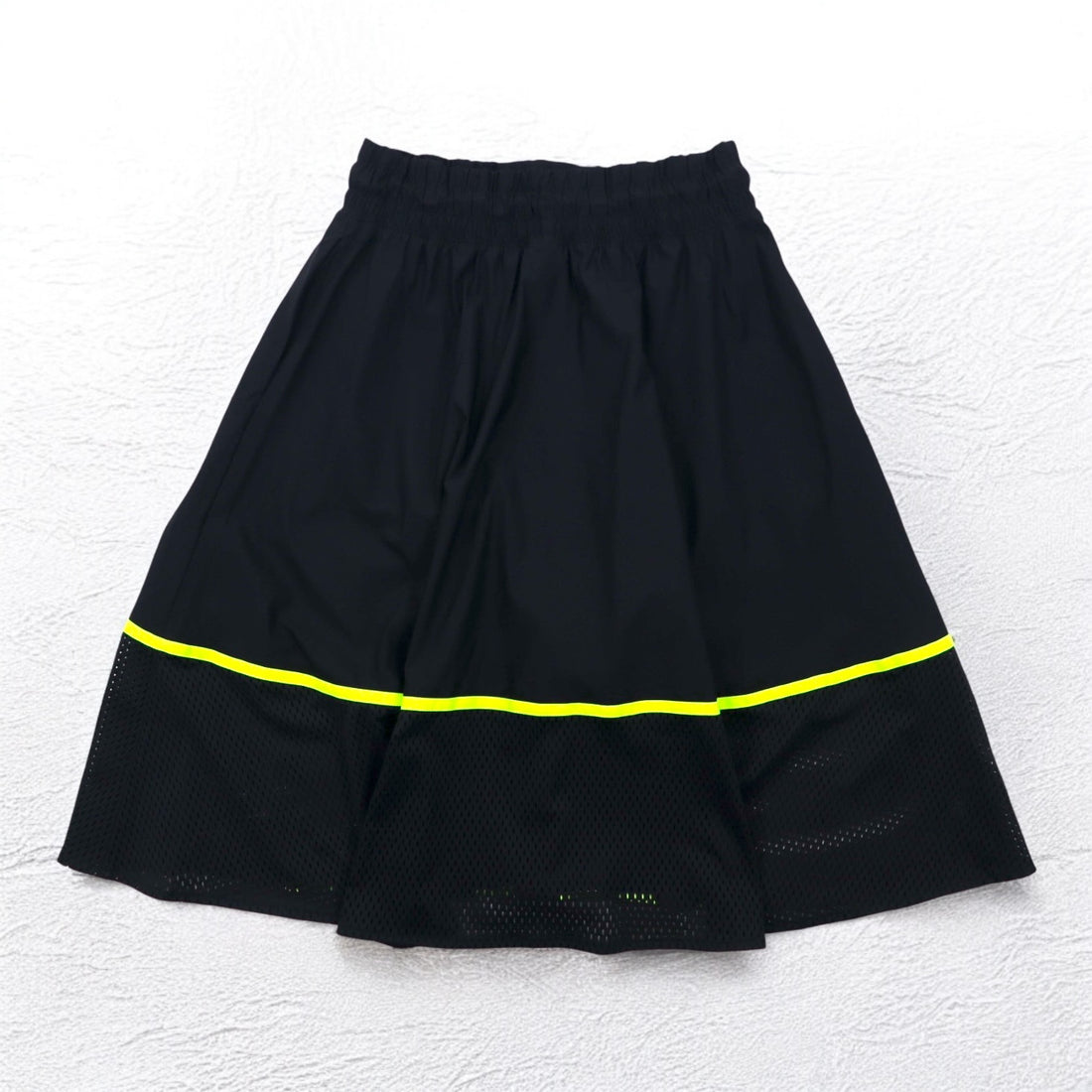 NIKE Mesh Skirt M Black Yellow Logo Print AS W NSW SKIRT MESH CU4031-017