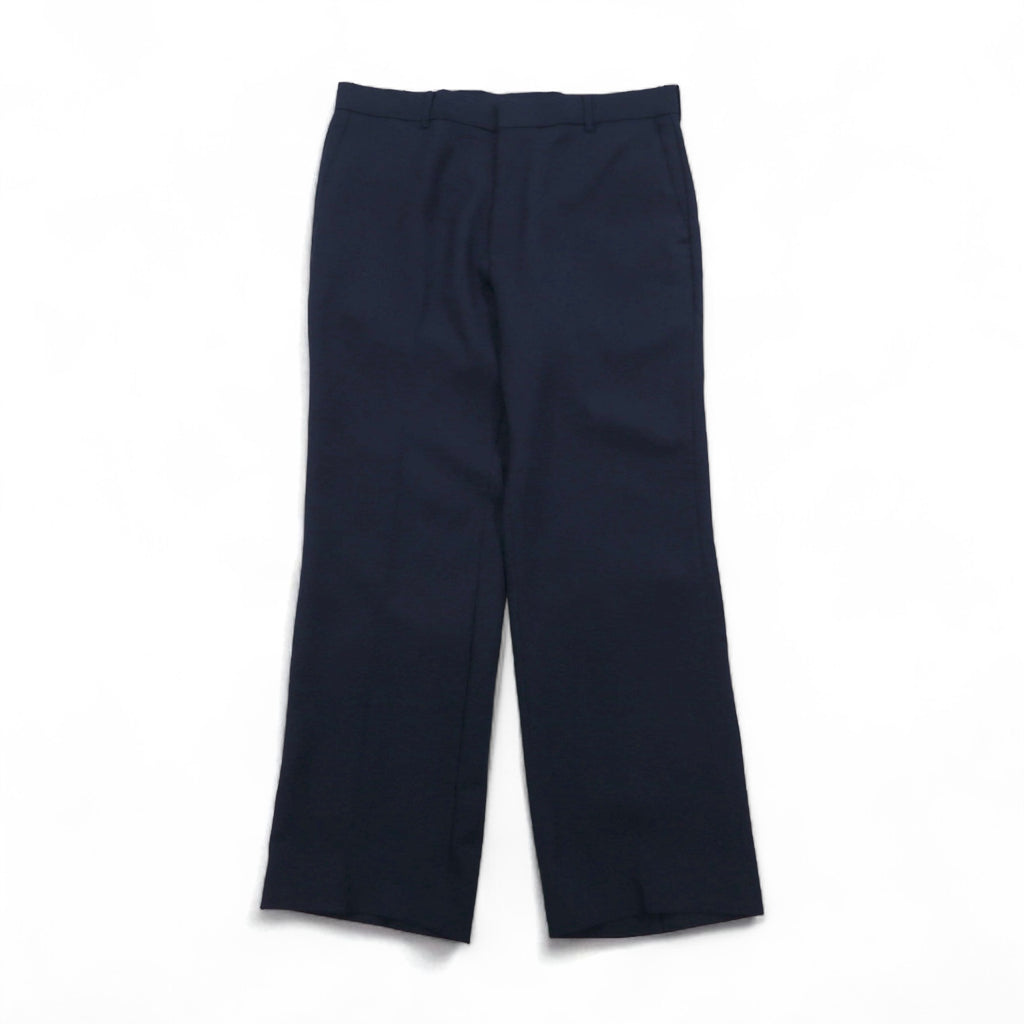 Levi's 80年代 USA製 アクションスラックス Action Slacks スタプレ STA-PREST パンツ L ネイビー ポリエステル ロケットTALONジップ