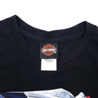 HARLEY DAVIDSON Logo Print T-Shirt L Black Cotton Double Sided Print EL PASO TEXAS Made in Nicaragua