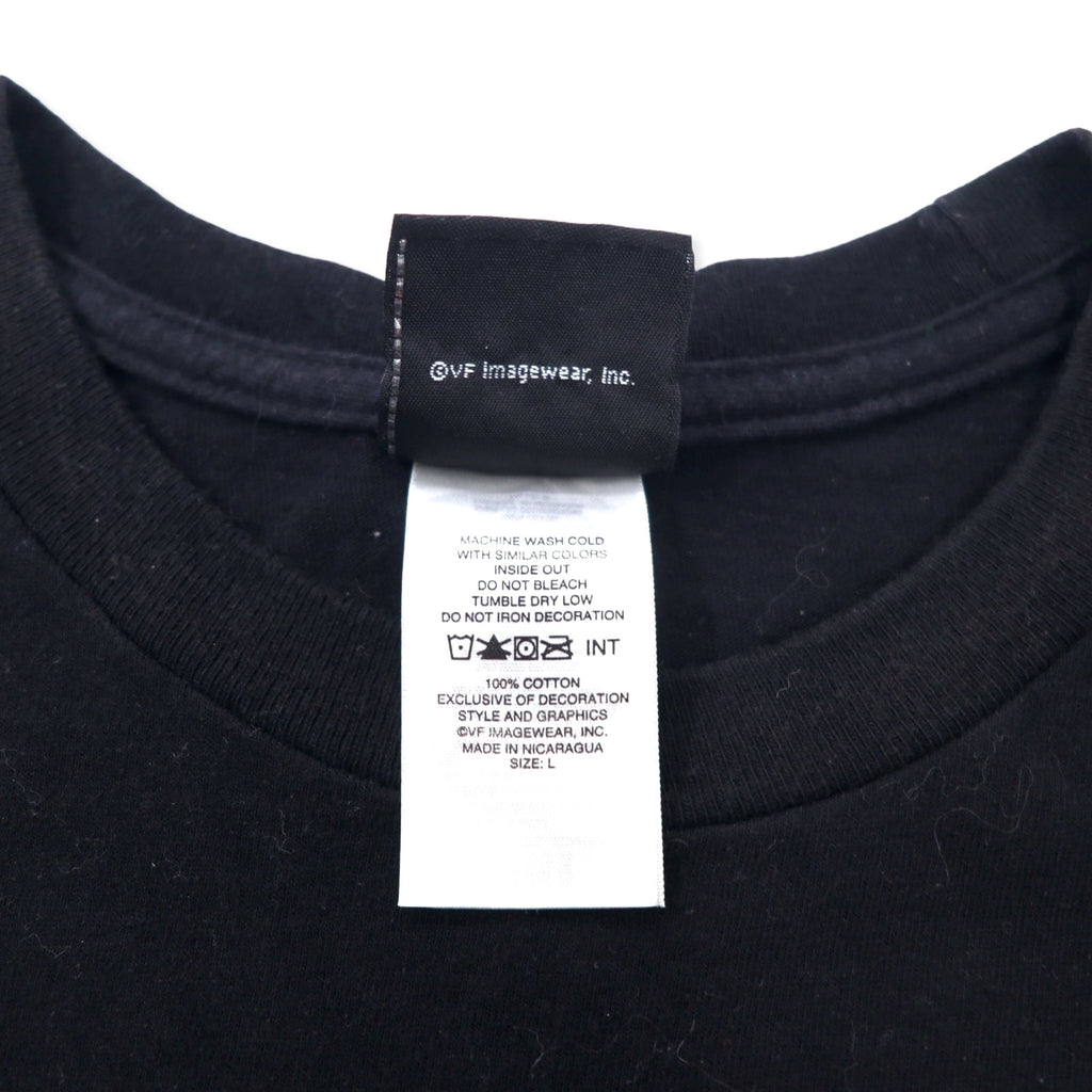 HARLEY DAVIDSON Logo Print T-Shirt L Black Cotton Double Sided Print EL PASO TEXAS Made in Nicaragua