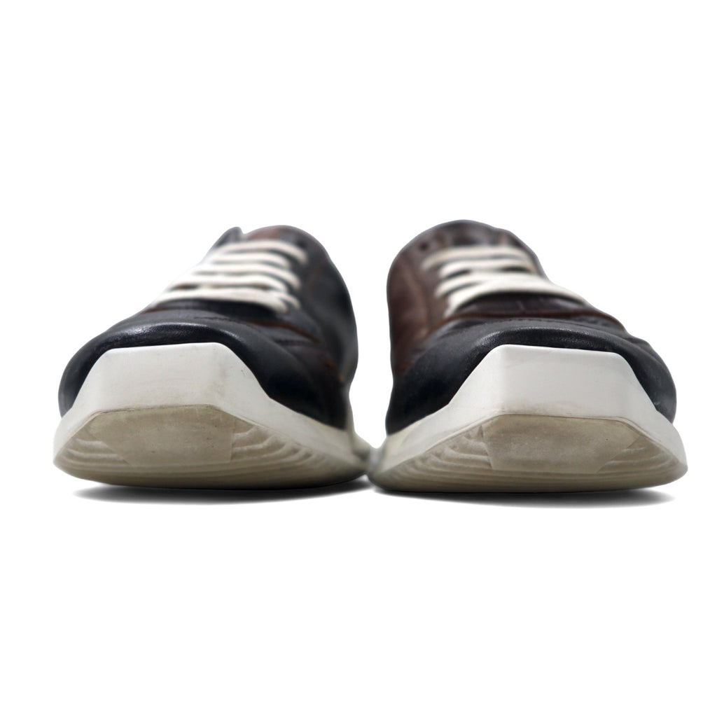 Rick Owens Runner Sneakers 25cm Black Brown Leather Black Vintage Runner Sneakers 19 S2811