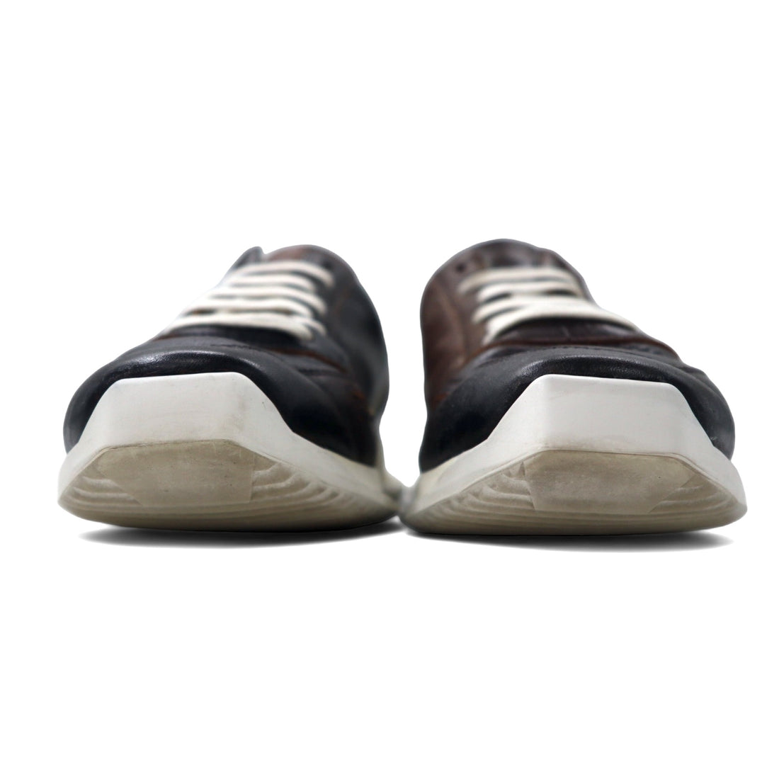 Rick Owens Runner Sneakers 25cm Black Brown Leather Black Vintage Runner Sneakers 19 S2811