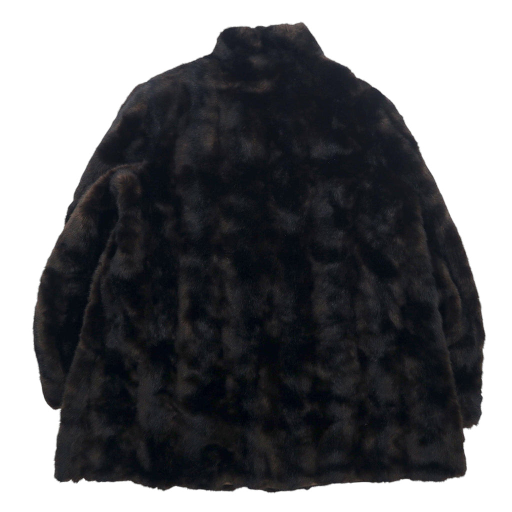 USA製 60年代 L.L.BERGER フェイクファージャケット L ブラウン アクリル ILGWU  ユニオンメイド tissavel FRANCE