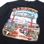 HARLEY DAVIDSON Logo Print T-Shirt L Black Cotton Double Sided Print EL PASO TEXAS Made in Nicaragua
