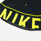 NIKE Mesh Skirt M Black Yellow Logo Print AS W NSW SKIRT MESH CU4031-017