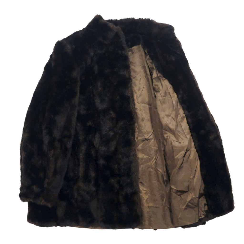 USA製 60年代 L.L.BERGER フェイクファージャケット L ブラウン アクリル ILGWU  ユニオンメイド tissavel FRANCE
