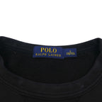 Polo Ralph Lauren Vintage V-Neck Sweatshirt, Size S, Black, 105TH NAVAL STA