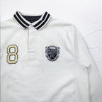 TOMMY HILFIGER リブライン ラガーシャツ L ホワイト コットン ナンバリング VINTAGE FIT