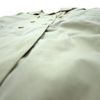 Made in Poland 80s Euro Vintage Cote a Cote Trench Coat XL Beige Cotton Polyester