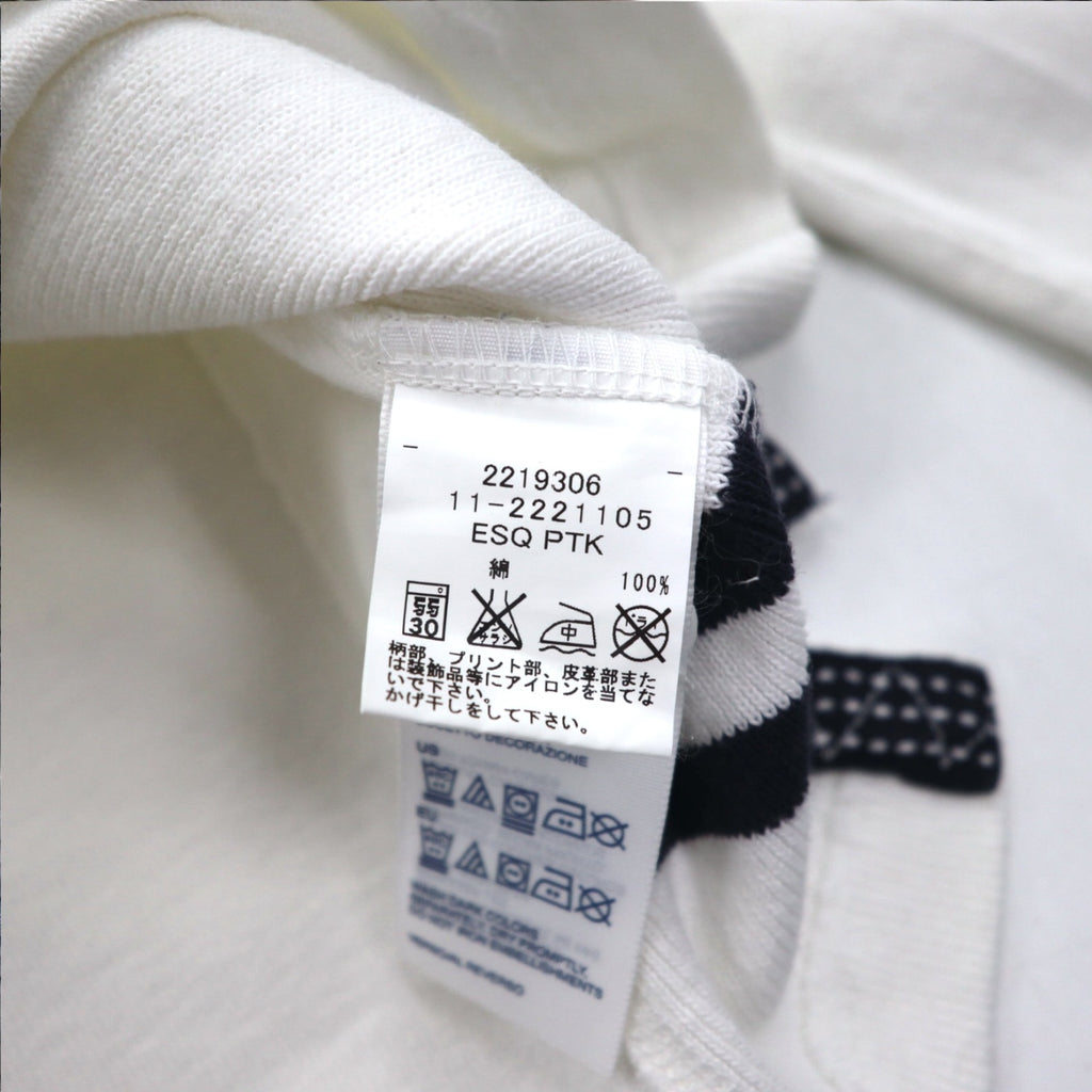 TOMMY HILFIGER リブライン ラガーシャツ L ホワイト コットン ナンバリング VINTAGE FIT