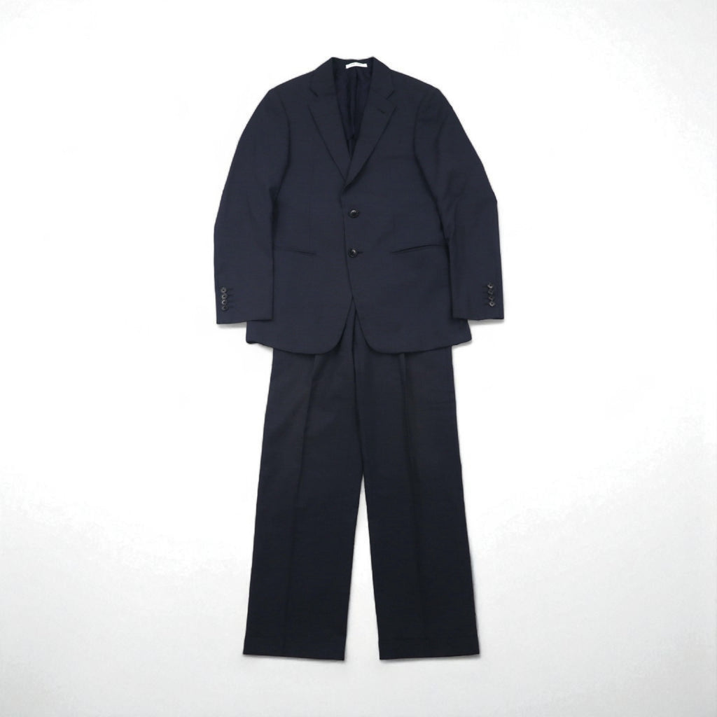ARMANI COLLEZIONI Italian-made suit, size S, navy wool, GIORGIO