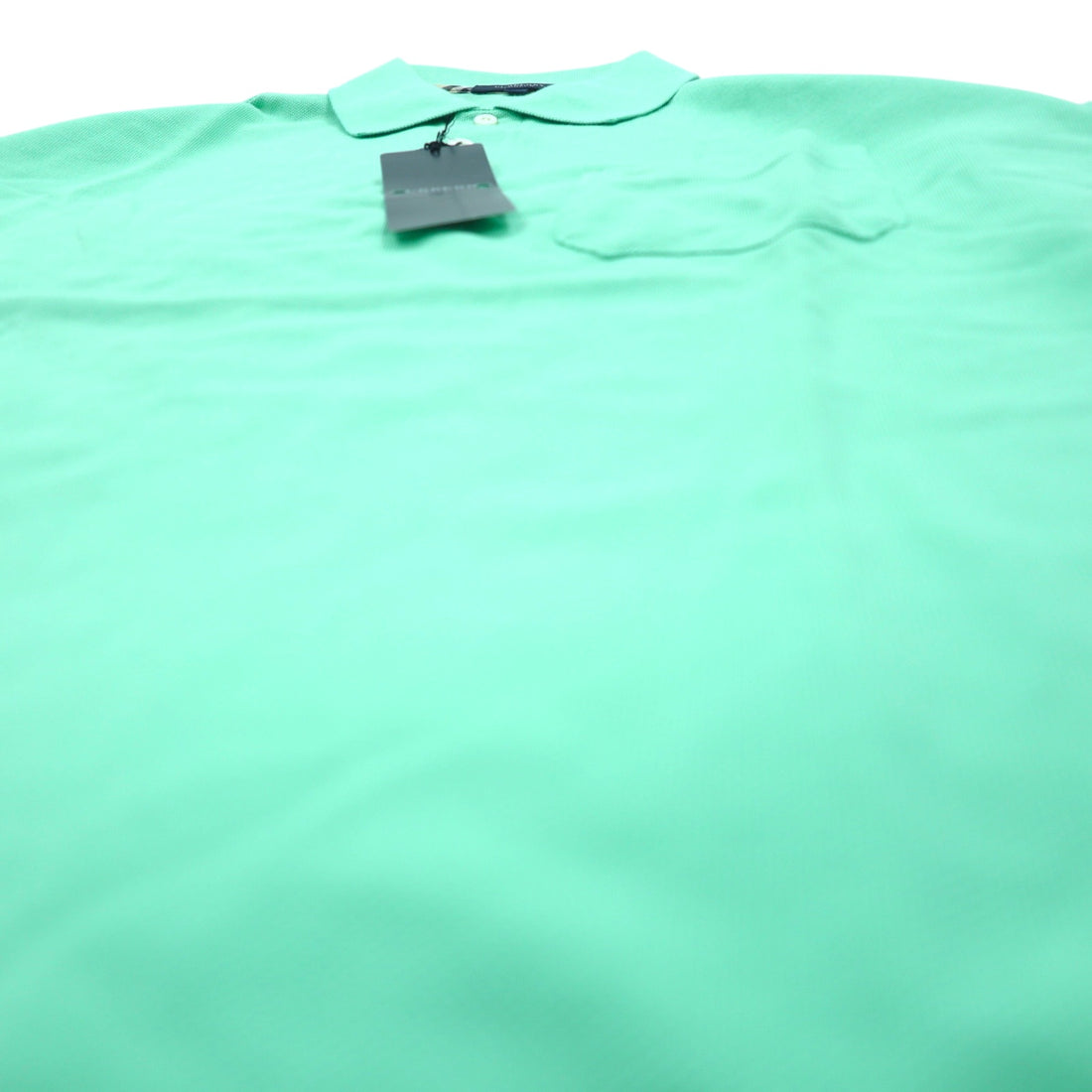 BURBERRY LONDON Pique Polo Shirt L Green Cotton Pocket Made in Japan Unused