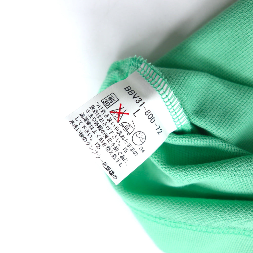BURBERRY LONDON Pique Polo Shirt L Green Cotton Pocket Made in Japan Unused
